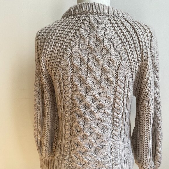 RAG Supply BNWOT Tan Chunky Knit Pullover Sweater Sz XSmall Cable Knit - Picture 3 of 5